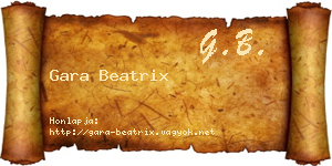 Gara Beatrix névjegykártya